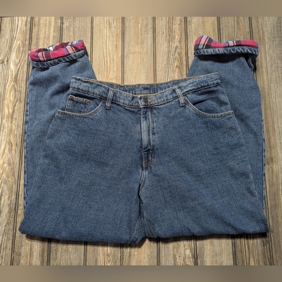 Full Blue size 18 flannel lined/insulated jeans, 33" long - Picture 6 of 11